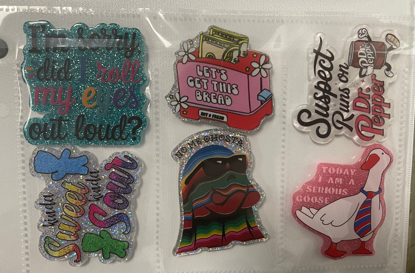 NEW funny sayings badge reel attachments