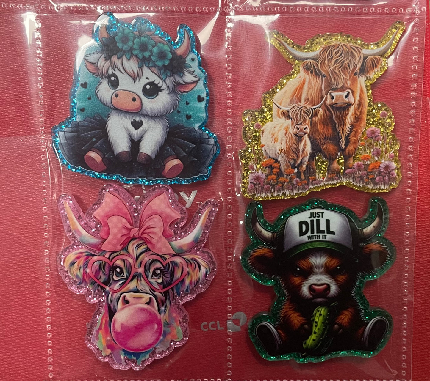 NEW Highland Cow badge reel attachments