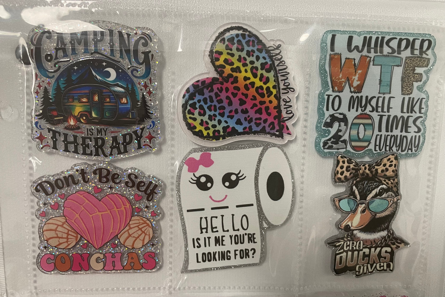 NEW funny sayings badge reel attachments