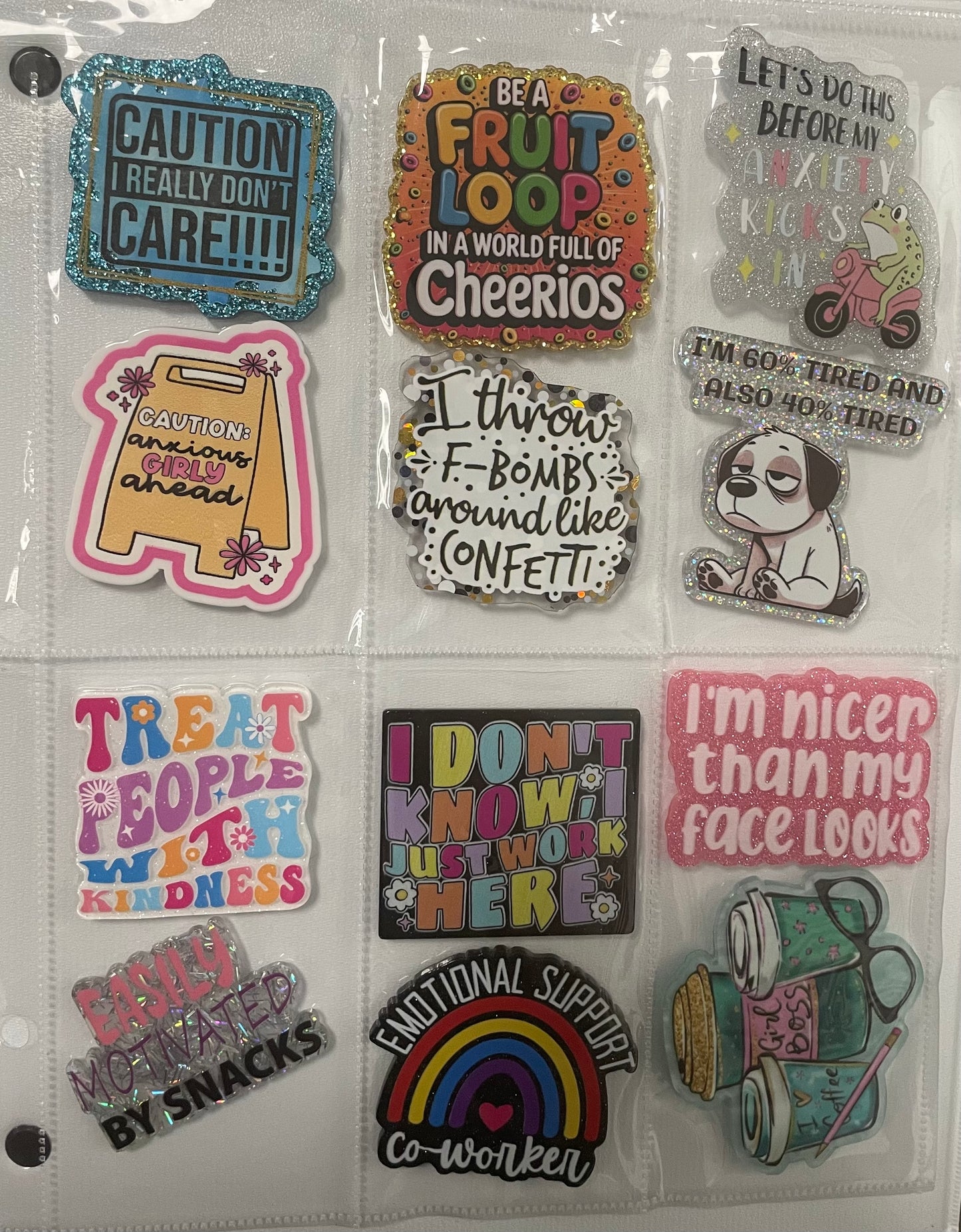 NEW funny sayings badge reel attachments