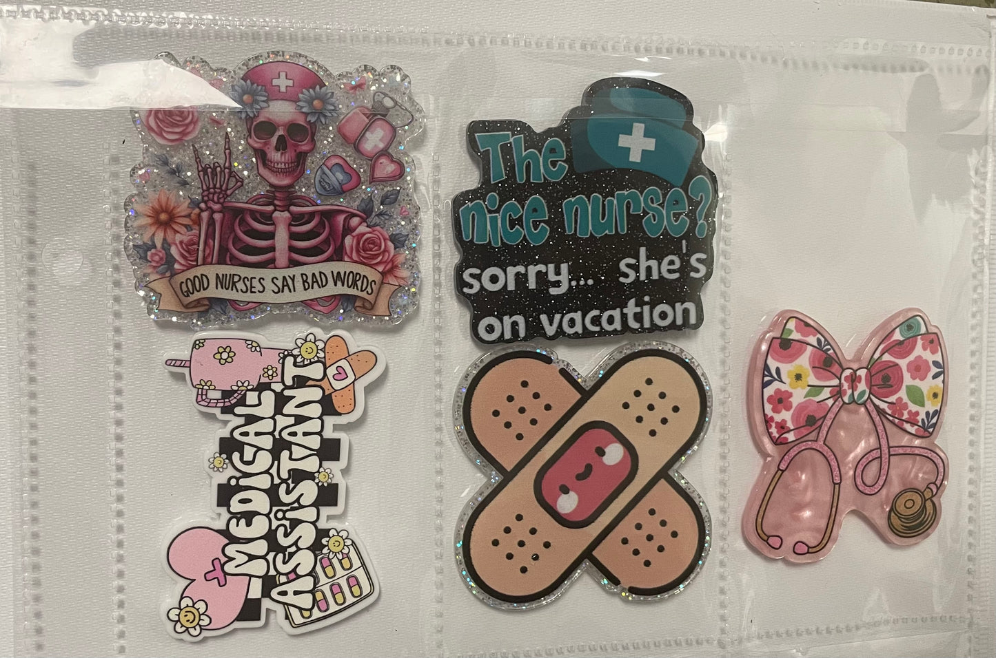 NEW nursing and other medical badge reel attachments