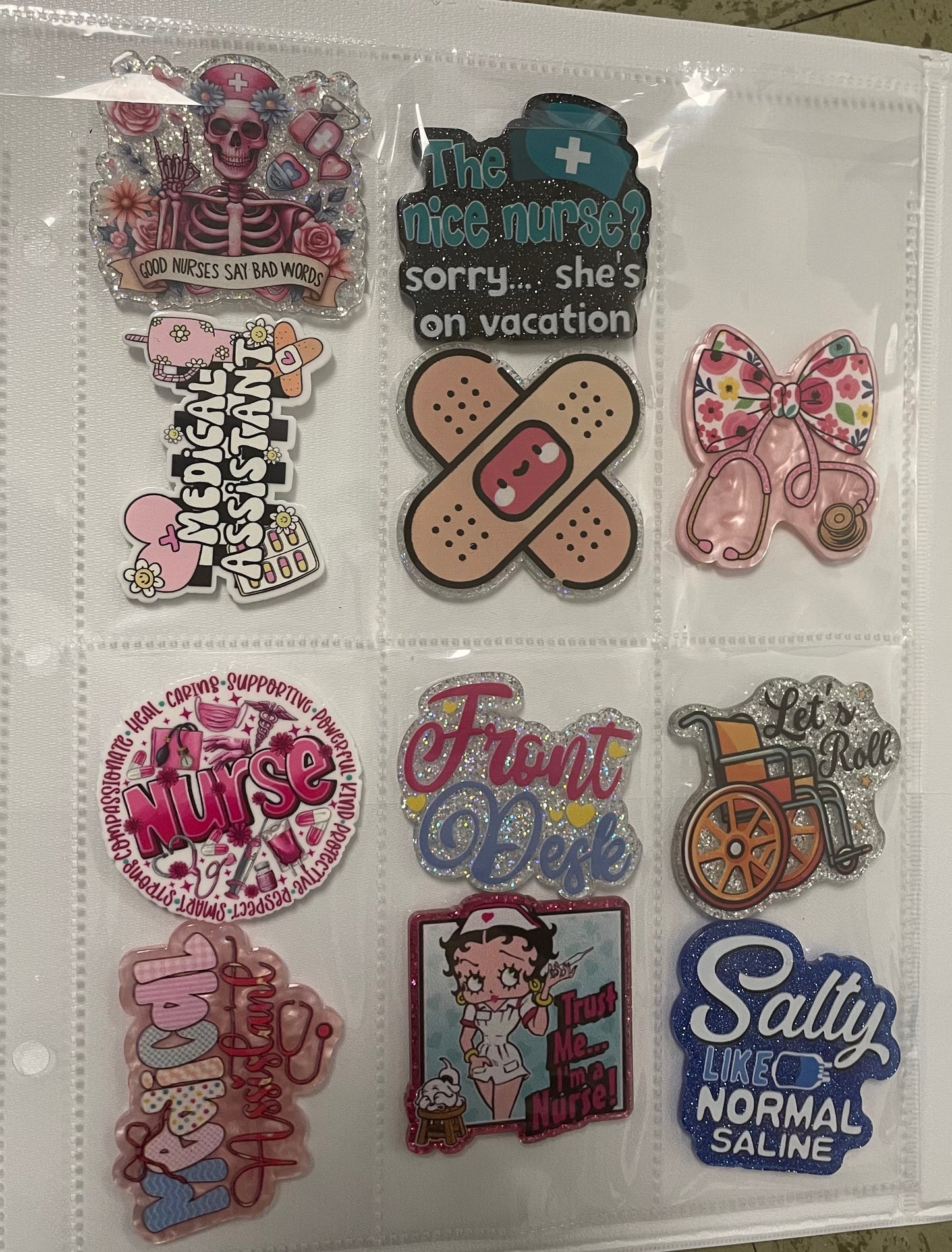 NEW nursing and other medical badge reel attachments