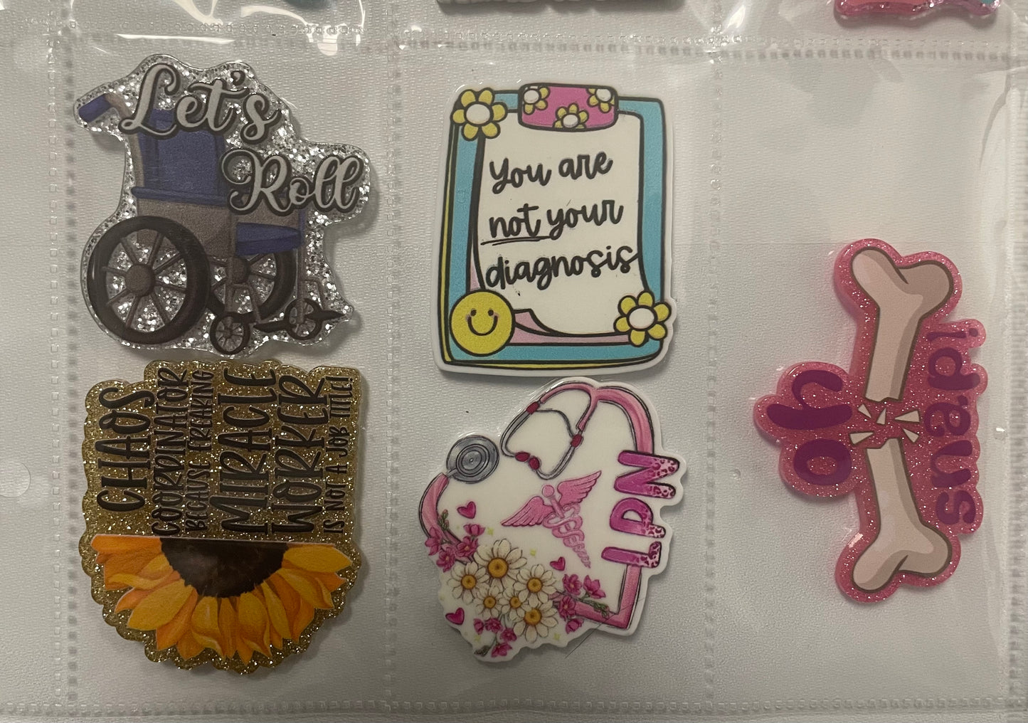 NEW nursing and other medical badge reel attachments