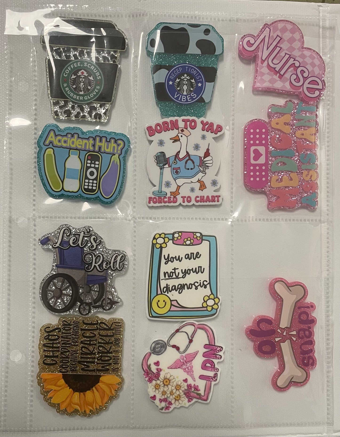 NEW nursing and other medical badge reel attachments