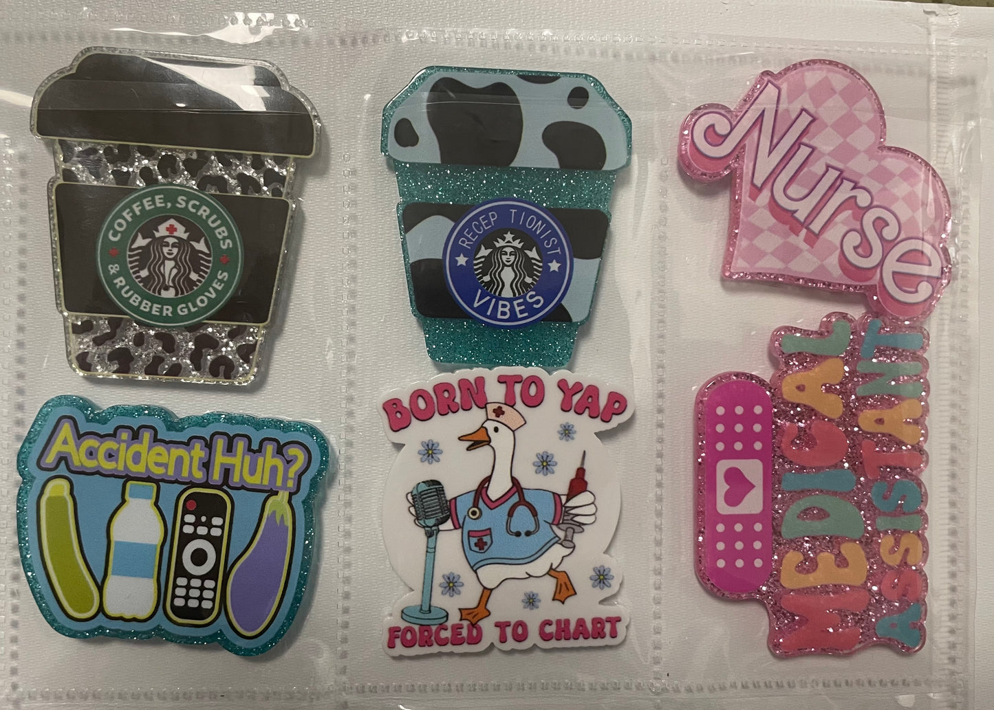 NEW nursing and other medical badge reel attachments