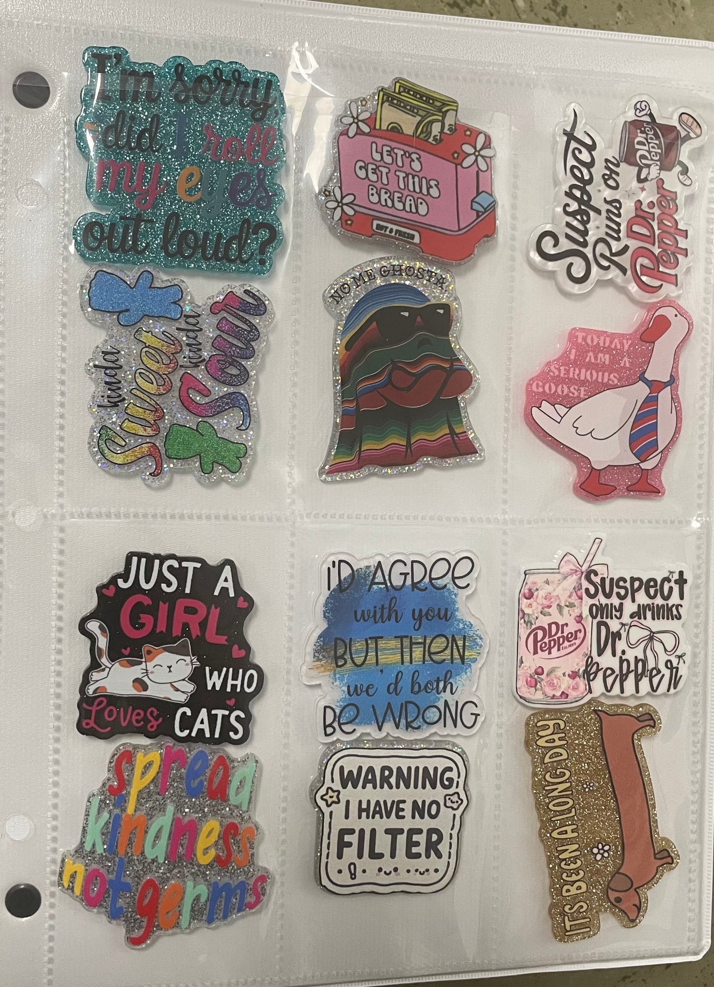 NEW funny sayings badge reel attachments