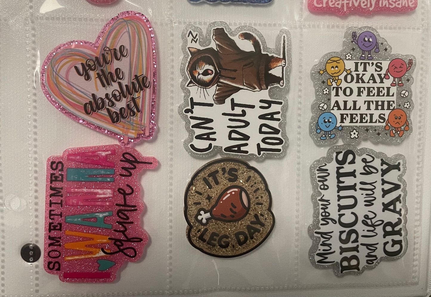 NEW funny sayings badge reel attachments