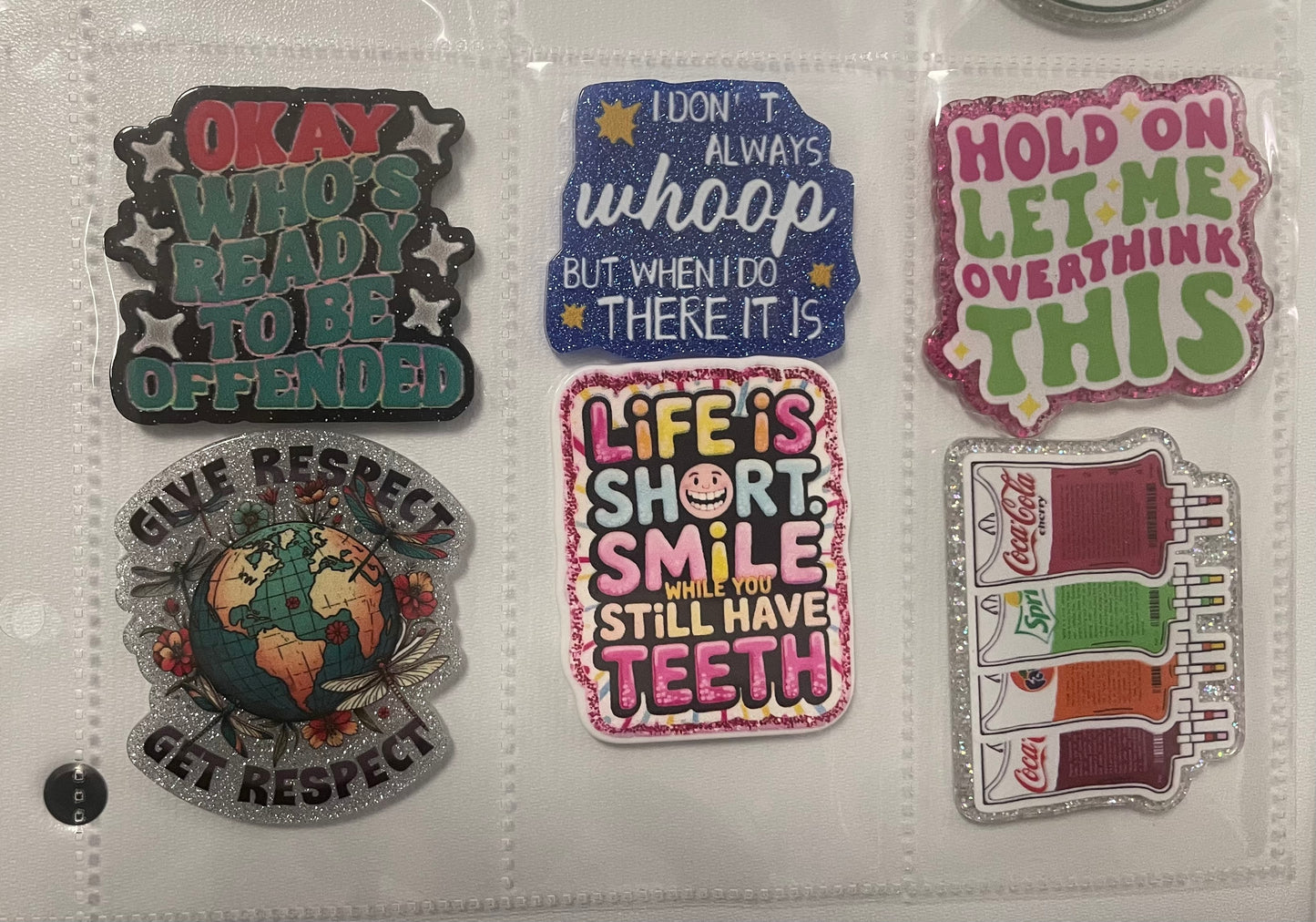 NEW funny sayings badge reel attachments