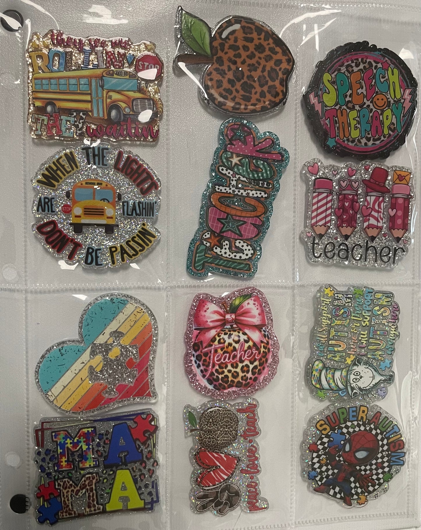 NEW Teacher and Autism badge reel attachments