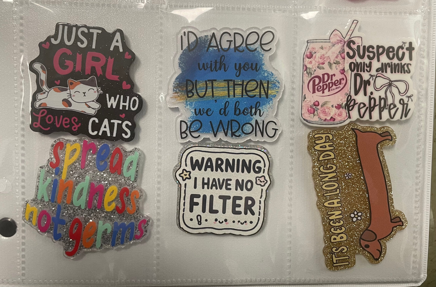 NEW funny sayings badge reel attachments