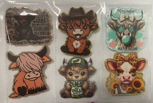 NEW Highland Cow badge reel attachments