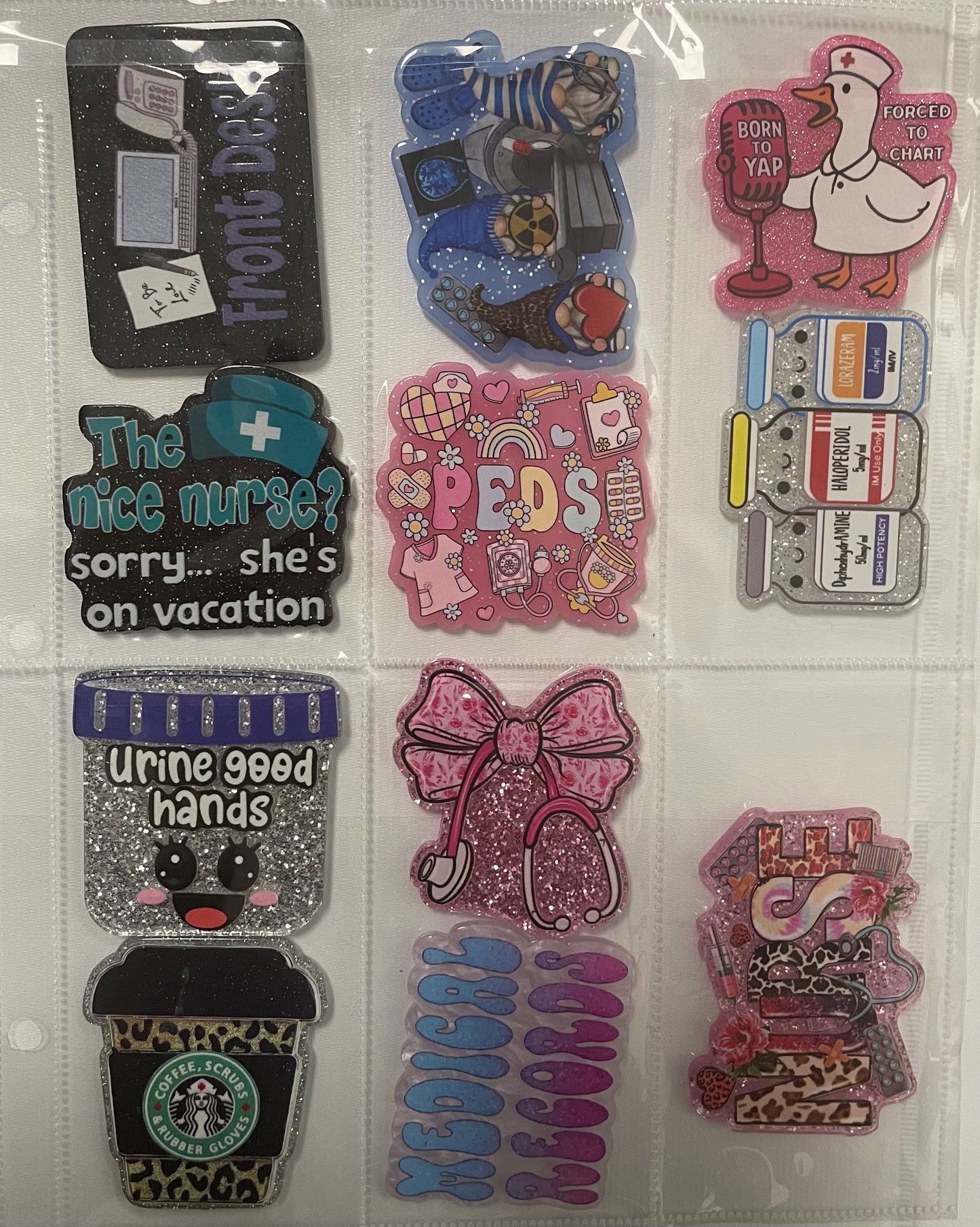 NEW nursing and other medical badge reel attachments