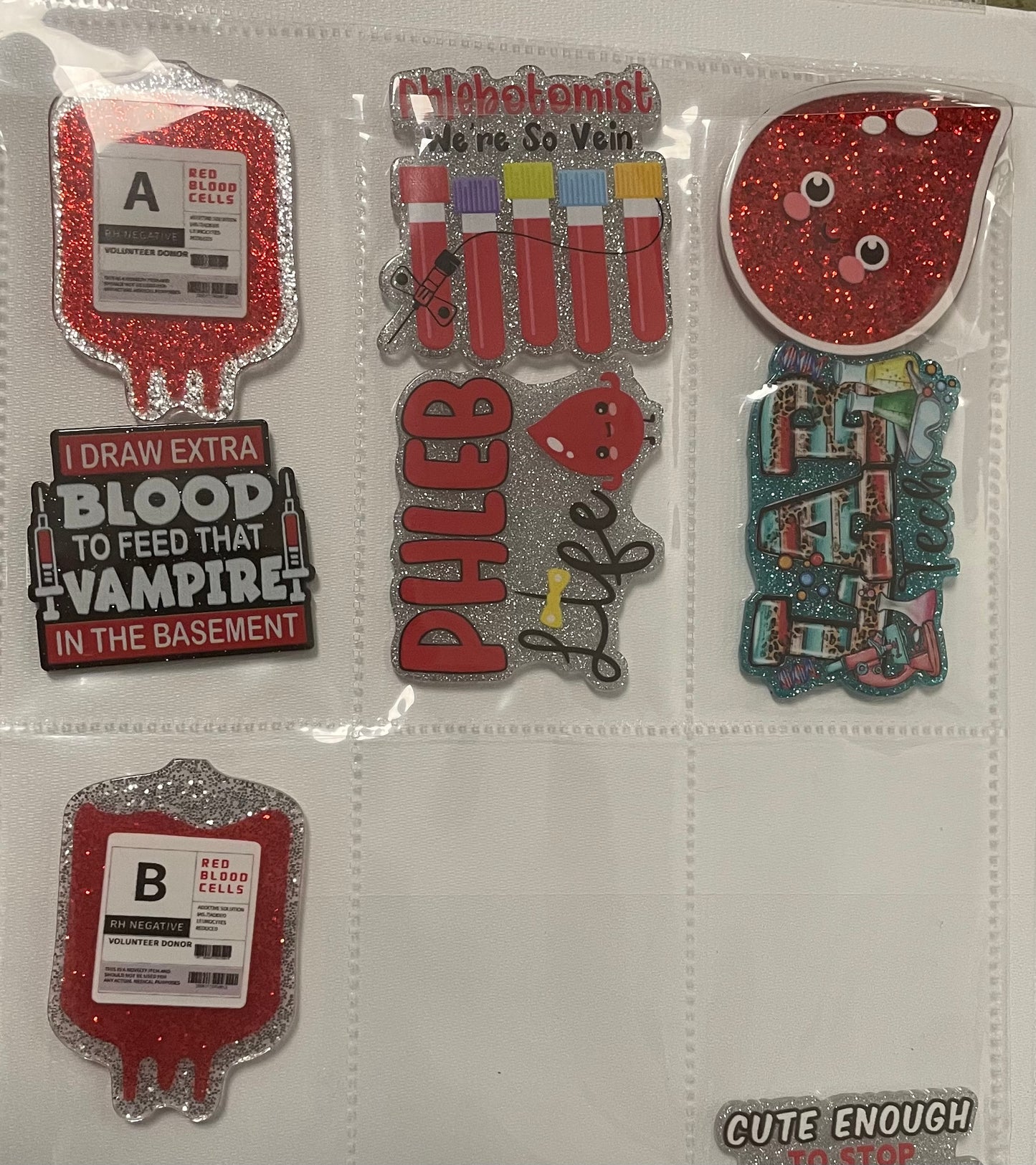 NEW Phlebotomy Badge Reel Attachments