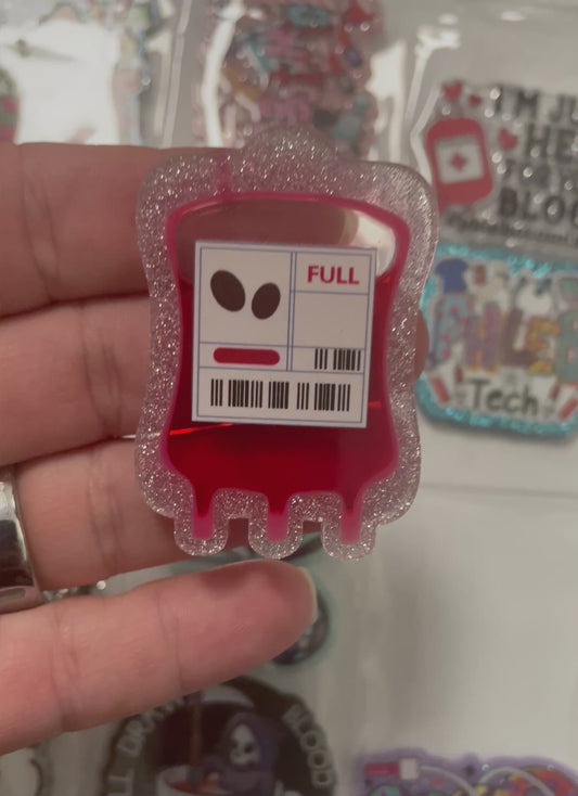 NEW Liquid blood phlebotomist badge reel attachment